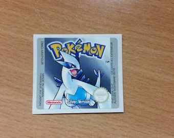 Gameboy Pokemon Silver Replacement Label Decal Sticker Nintendo Cartridge