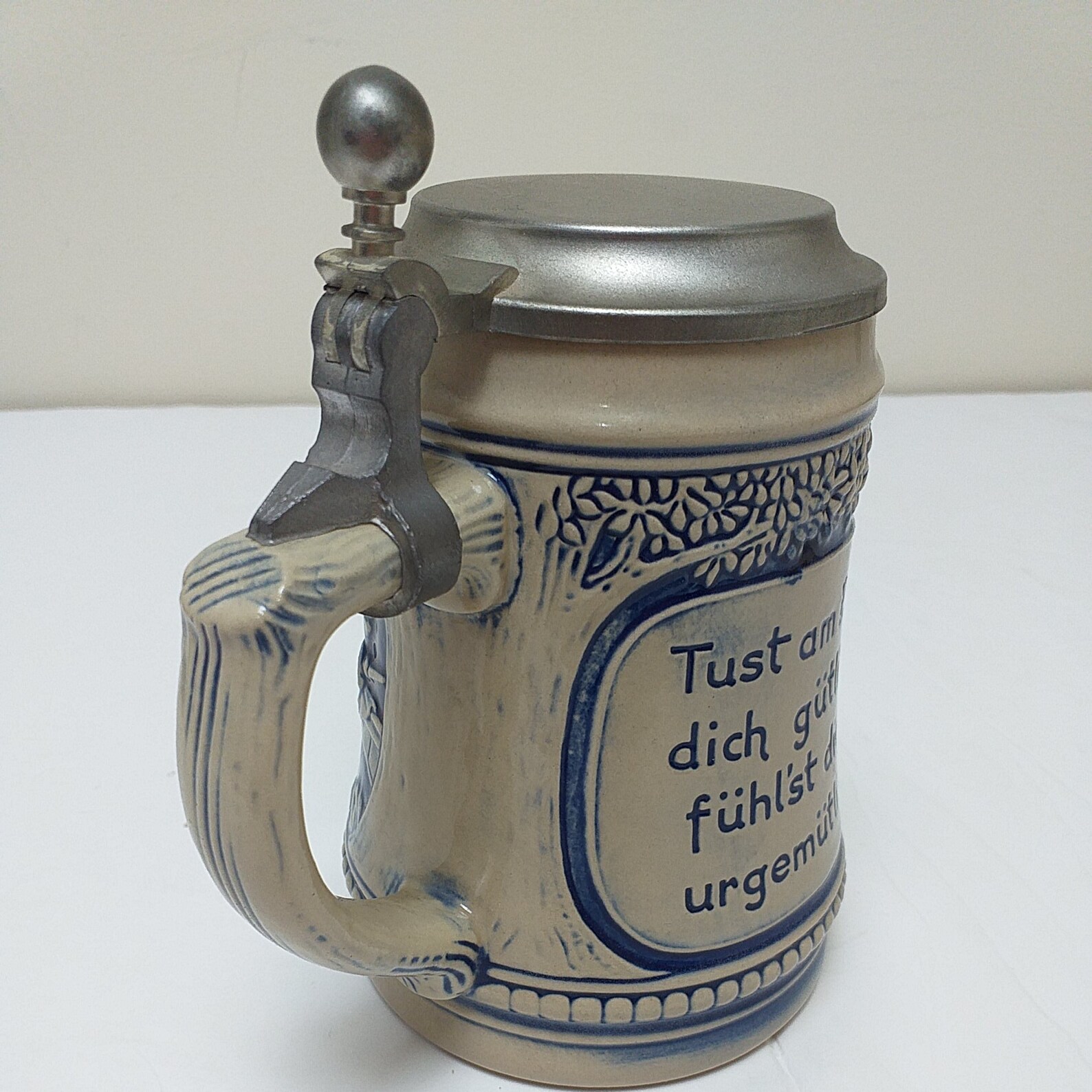 Vintage Gerzit Gerz West German Beer Stein Cobalt Blue Pewter Etsy