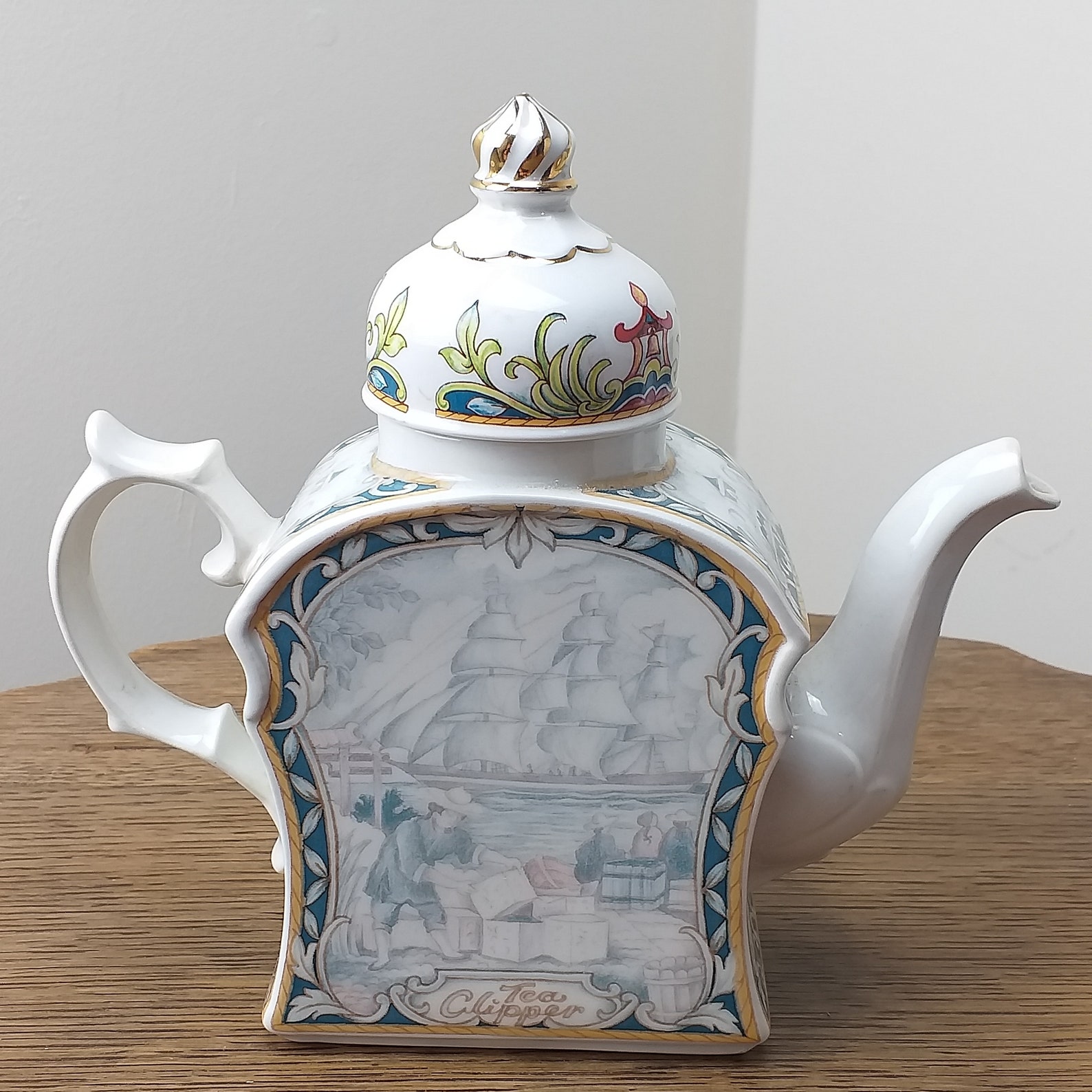 Vintage James Sadler Teapot Tea Clipper The World Of Tea Etsy