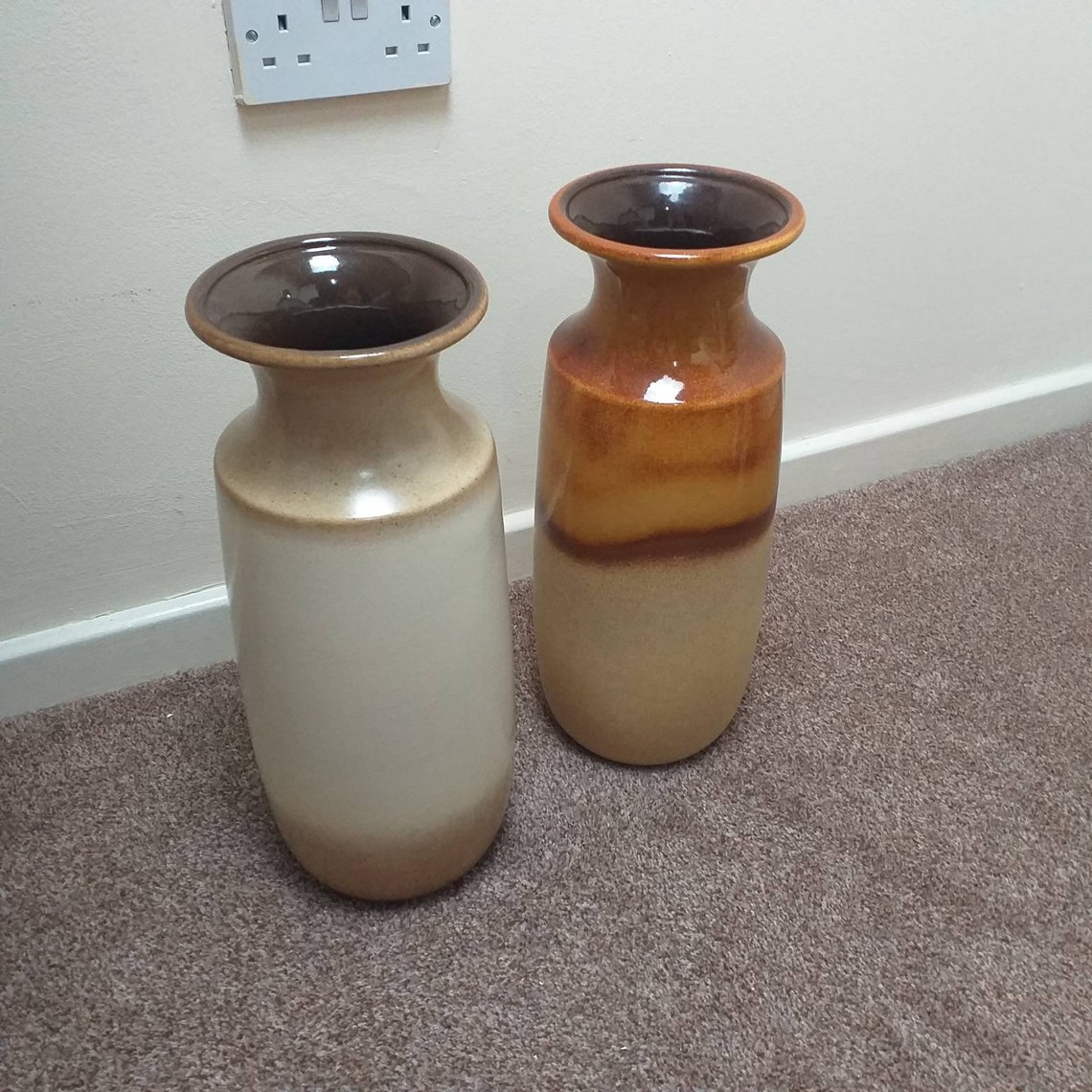 Pair of Vintage Vases West Germany Scheurich 23941 Mid Etsy