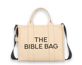 Large Bible Bag Canvas Tote