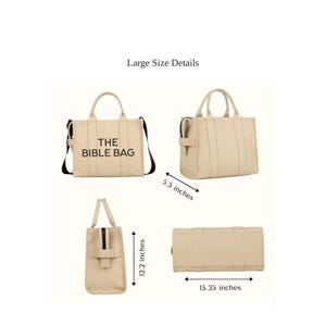 Large Bible Bag Canvas Tote bild 5
