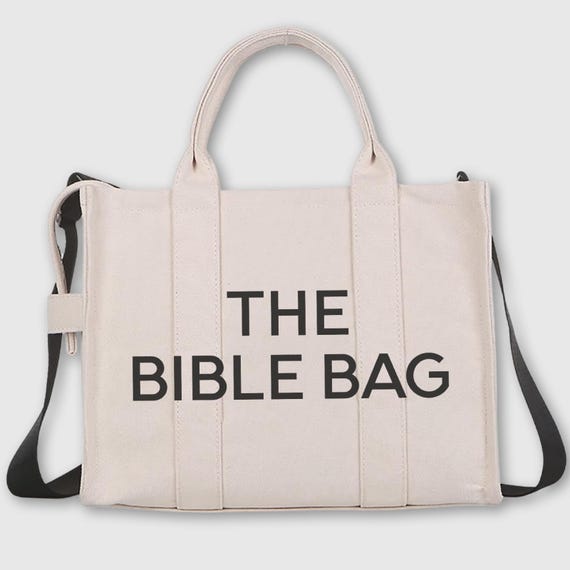 Large Bible Bag Canvas Tote