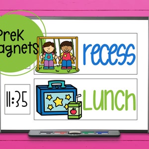 Klassenzimmer Täglicher Stundenplan Magnete Zurück zu Schuldekor Täglicher Visueller Stundenplan Vorschule Klassenzimmer-Plan-Karten PreK