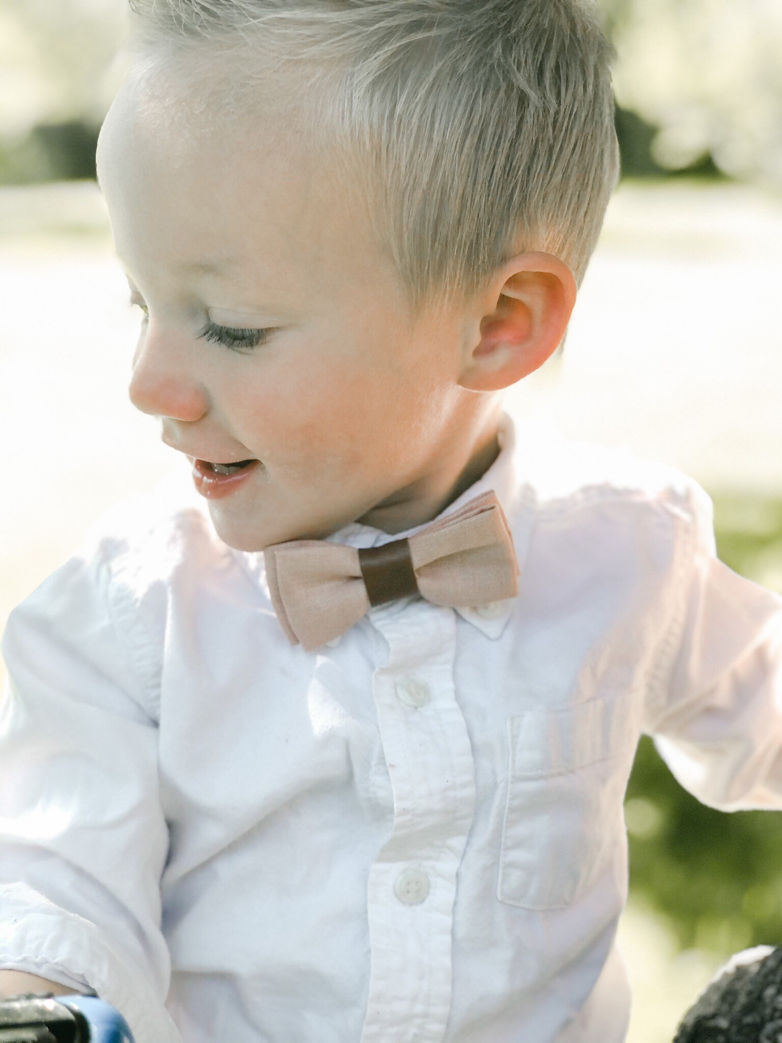 Little Boy Bow Tie / Clip on Bow Tie / Solid Bow Tie / Double Etsy