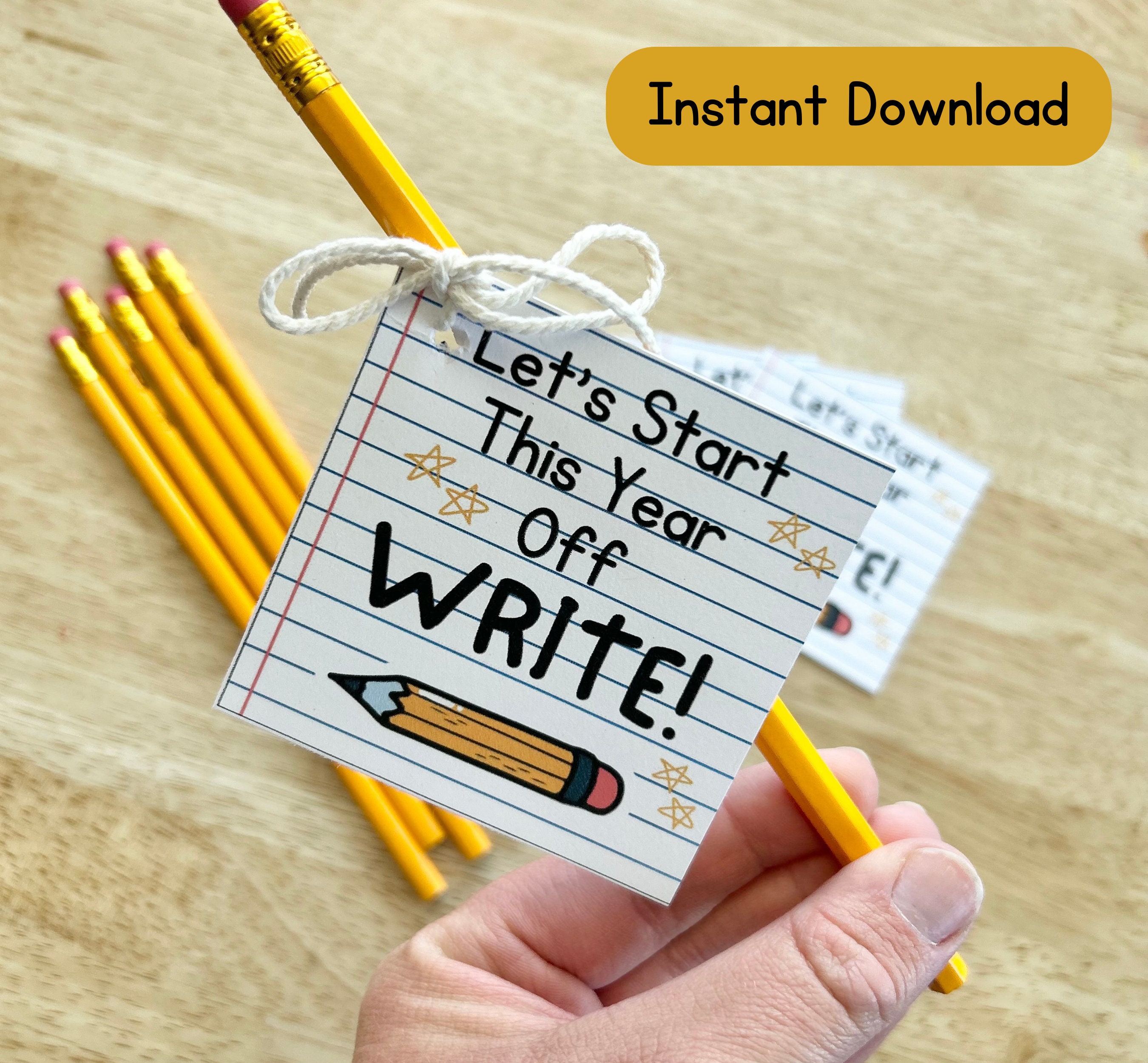 Back to School Gift for Student Back to School Night Let's Start off This Year Write Pencil Gift Kindergarten Gift Pre-K Gift 1st Grade