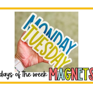Days of the Week Magnets Date Magnet Teacher Magnets Classroom Magnets Magnet for Whiteboard Magnet for chalkboard Classroom decor for class