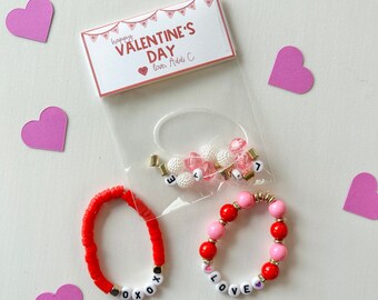 Personalized Mini Valentine's Day Heishi Bracelet Making Kit, Disc Bead DIY Bracelet  Kit, Name Bead Bracelet, Valentine Gift - The Playtime Planner