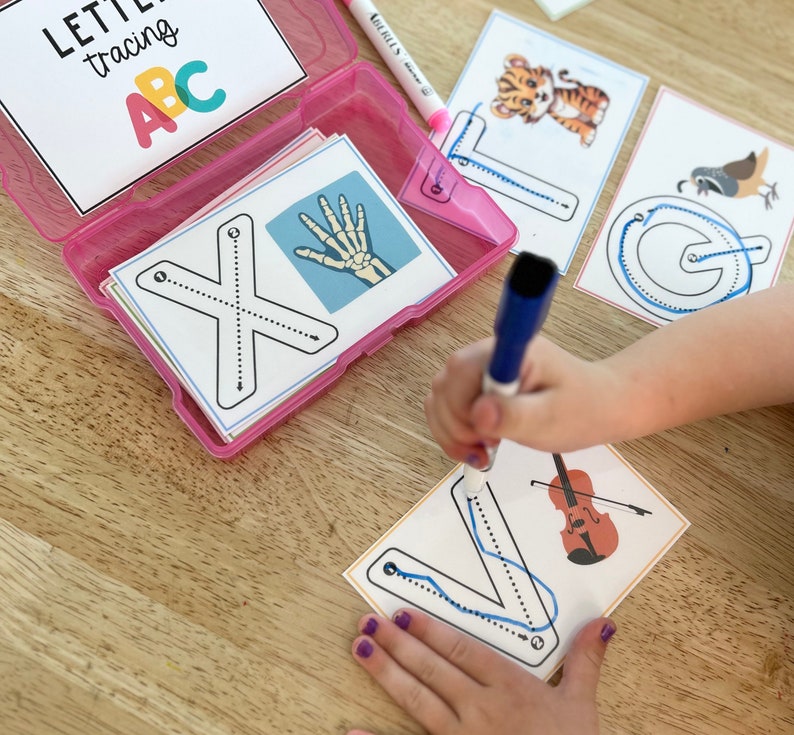 Letter Tracing Alphabet Worksheet Uppercase Letters Prek Centers ...
