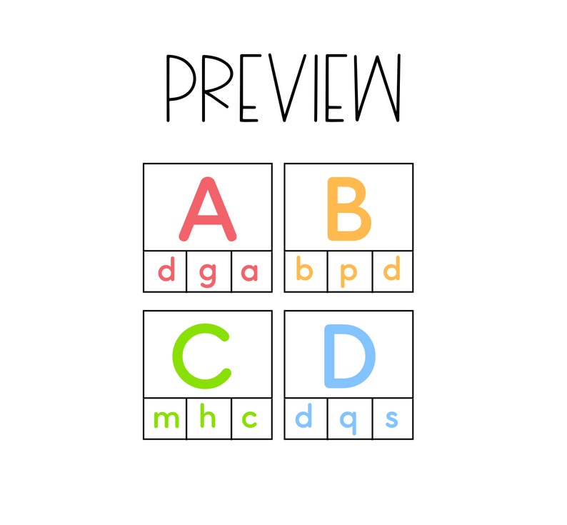 Match Abc Clip Alphabet Match ABC Game Uppercase and Lowercase Letter Match Task ...