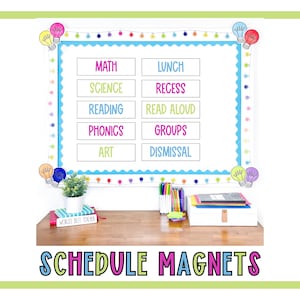 Teacher Magnets Classroom Management Whiteboard Magnets Custom Word Magnets for Classroom Magnetic Whiteboard Today Is: Monday