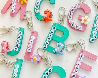 Student Gift Keychain Letter Personalized Gift for Student Preschool Kindergarten Gift from Teacher Personalized Keychain Graduation Gift