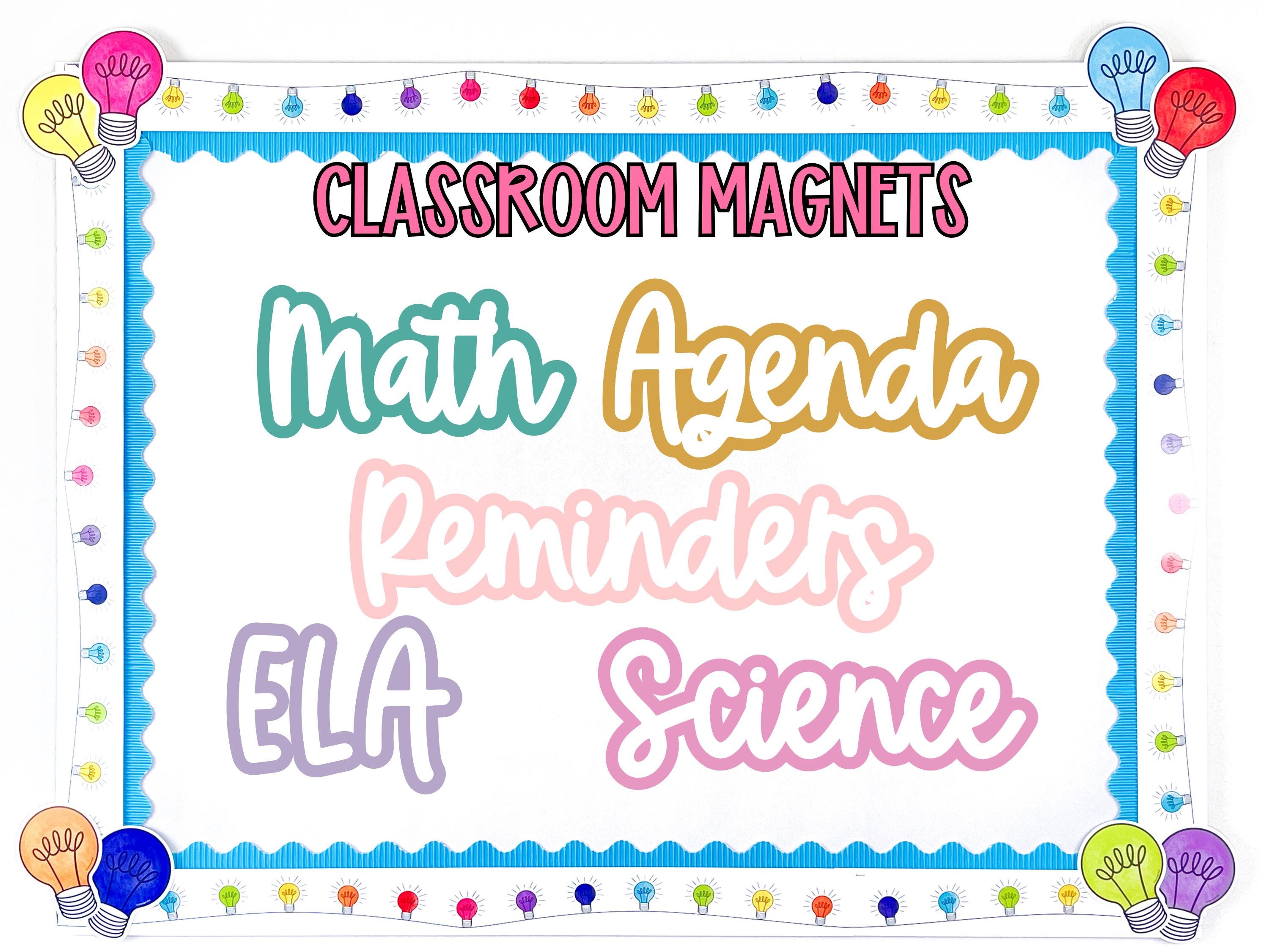 Magnets For Classroom Specialty Fonts Customized Whiteboard Magnets Classroom Magnets Classroom Decor Whiteboards Organized Classroom