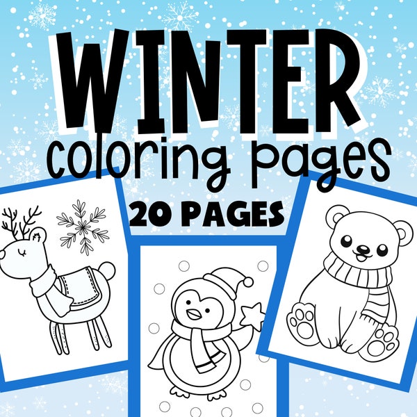 Winter Coloring Pages Preschool Kindergarten Low Prep Festive Activity Simple Kids Coloring Sheets Christmas Party Ideas PreK