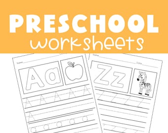 May include: Black and white printable preschool worksheets featuring the letters A and Z with tracing lines and pictures of an apple and a zebra.