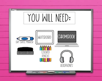 Classroom Magnets School Supplies You Will Need Whiteboard Magnets Visual Supply Cards Classroom Directions Preschool Resources Classroom