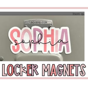 Locker Magnet Custom Personalized Name Magnet Jr High Locker High School locker sport team locker Name Magnet Teacher Name Magnet for Locker
