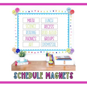 Custom Magnets for Classroom Magnets for Whiteboard Elementary Decor Days of the Week School Subjects Personalized Teacher&#39;s Name magnet