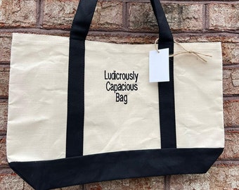 Ludicrously Capacious Tote Bag | Monogrammed Beach Bag | Nurse Tote Bag | Party Favor Bag | Tote Bag | Beach Tote | Photoshoot Bag