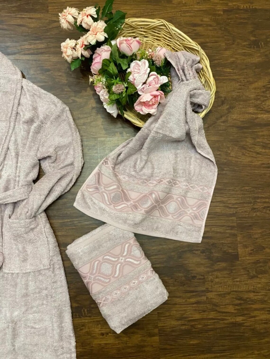 Best Dad Happy Father Bathrobe Set Etsy