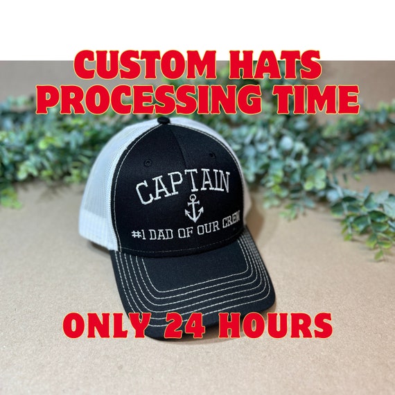 Personalized Captain Hat: Custom Hat for Sailors. Embroidered Captains Boating  Hat, Nautical Anchor Hat, Beach Hat, Sailing Gift for Him/her -  Canada