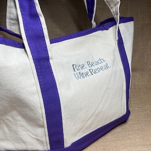 Spersonalizowana haftowana torba płócienna: Torba na łódź na zamówienie