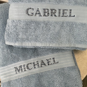 Embroidered Bath Towel: Personalized 100% Cotton Towel