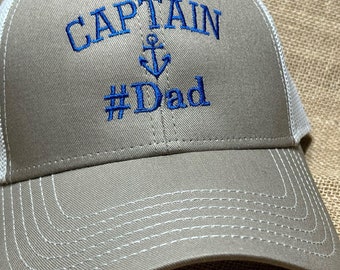 Custom embroidered Captain Hat: Nautical Boating Gift