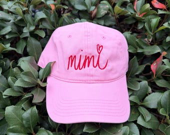Embroidered Mama Baseball Cap, Custom Gigi Hat, Personalized Gift