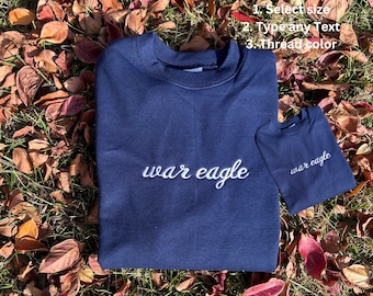 Personalisierter Text Bestickter Hoodie: Personalisiertes Varsity Sweatshirt