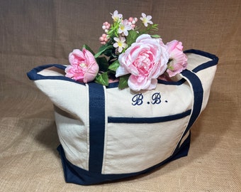 Embroidered Personalized Canvas Tote Bag – Bridesmaid Gift, Travel Bag