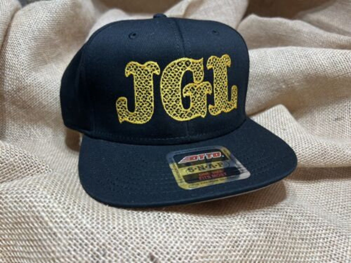 Crown Hats JGL Initials Letters Embroidery Your Name Hat Etsy