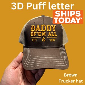 3D Or 2D Puff Embroidery Custom Hat Embroidered Structured Adjustable Fit Men Women Dad Cap Hat Customizable Personalized Hat, Daddy of&#39;em