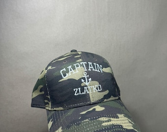 Custom Embroidered Captain Dad Hat: Personalized Anchor Baseball Cap