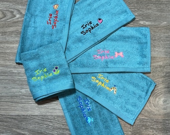 Personalized Kids Washcloth: Custom Embroidered 100% Cotton