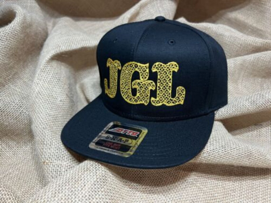 Crown Hats JGL Initials Letters Embroidery Your Name Hat Etsy