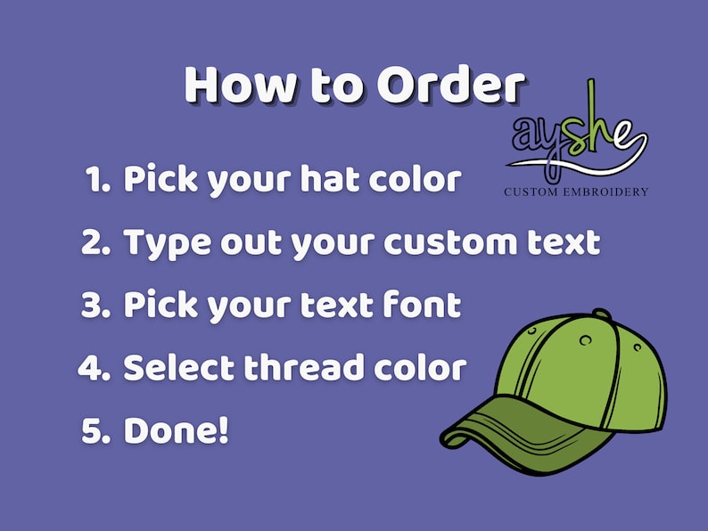 Personalized Custom Embroidered Dad Hat Design your own unstructured baseball hat with custom text image 6