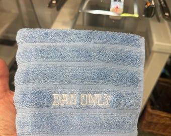 Personalized Embroidered Cotton Washcloth, Custom Dorm Towel