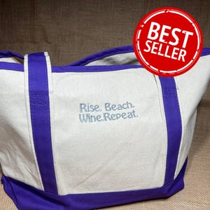 Gestickte personalisierte Segeltuch-Einkaufstasche: Benutzerdefinierte Reisetasche