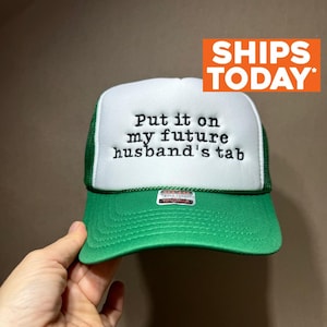 Embroidered Trucker Hat: Funny Bachelorette Party Gift, Custom Text