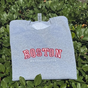 Custom Embroidered Varsity Crewneck Sweatshirt: Personalized Text & Logos