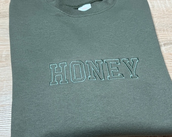 Sweat-shirt brodé personnalisé, pull ras du cou personnalisé