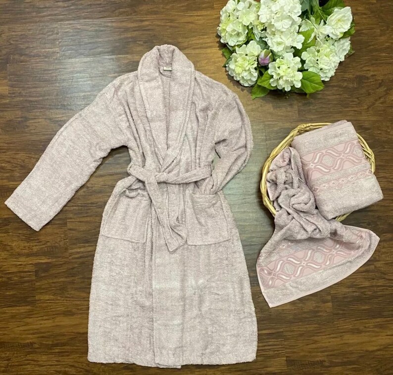 Set Embroidered Bathrobe With Name And Embroidered Head Towel Etsy