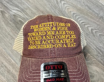 Embroidered Text Unisex Baseball Cap, Custom Dad Hat