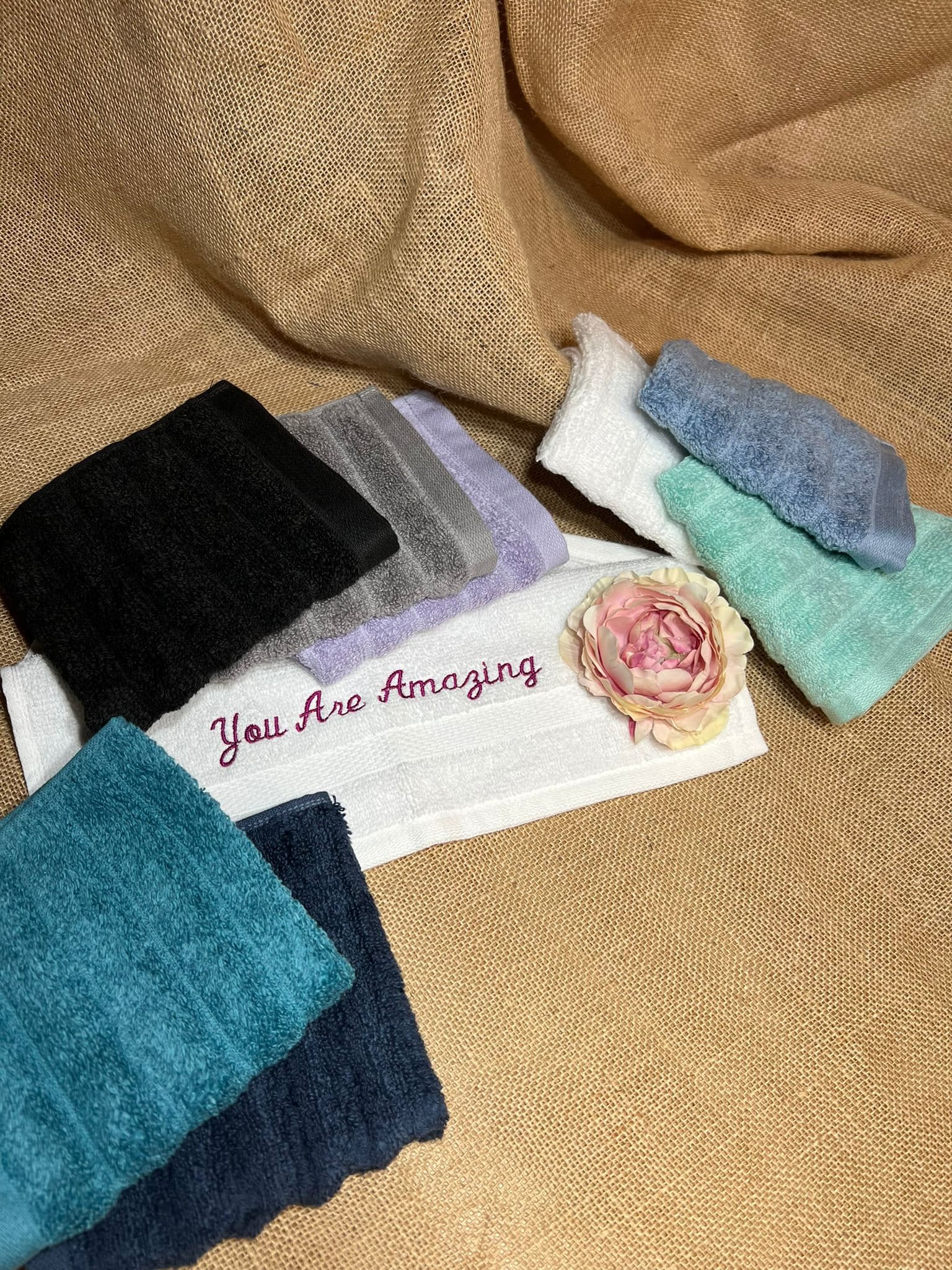 Vintage Fieldcrest peach or orange color washcloth, face towel, body towel,  vintage bathroom towel, face rag, wash rag, Fieldcrest
