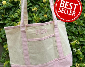 Custom Embroidered Canvas Tote Bag, Bridesmaid Gift, Personalized Text