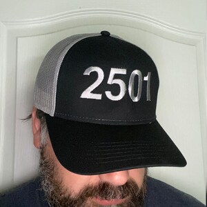Gorra de camionero para abuelo, números, iniciales, letras o tu mejor número de la suerte en gorras