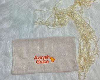 Personalized Wash cloth | Kids Embroidered Wash cloth | Custom Washcloth | Gift for Kids Children