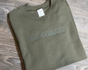 Bestickter benutzerdefinierter Rundhalsausschnitt, weiches Baumwoll-personalisiertes Sweatshirt