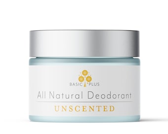 Natural Deodorant, Unscented  / aluminum-free / fragrance-free